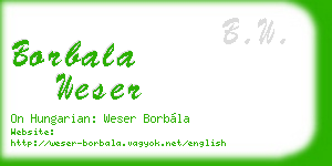 borbala weser business card